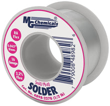 Load image into Gallery viewer, MG Chemicals 60/40 Rosin Core Leaded Solder, 0.062&quot; Diameter (16 Gauge), 1/2 lbs Spool (4898-227G)
