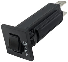Load image into Gallery viewer, 10A Thermal Circuit Breaker, 1 Pole, 250V AC / 32V DC, Snap-in Panel Mount with Push to Reset Actuator (W28-XQ1A-10)
