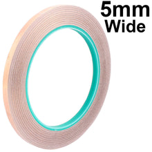 Load image into Gallery viewer, 15 Meters of 5mm Wide Copper Foil Tape with Adhesive for EMI Shielding, Electrical Repairs, Engineering Projects, Arts &amp; Crafts, or Stained Glass
