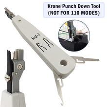 Load image into Gallery viewer, 9-in-1 Network Toolkit with RJ45 Ethernet Crimping Tool, Krone Type Punch Down Tool, Networking Cable Tester, RJ45 Connectors, and Wire Strippers with Carrying Case
