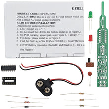 Load image into Gallery viewer, E Field Sensor Soldering Practice Kit - Detects the E Field on Electromagnetic Waves
