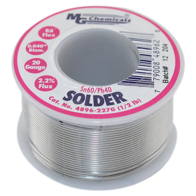 MG Chemicals 60/40 Rosin Core Leaded Solder, 0.04