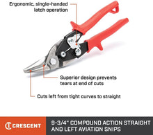 Load image into Gallery viewer, Wiss 9-3/4&quot; Compound Action Straight and Left Aviation Snips (M1R)
