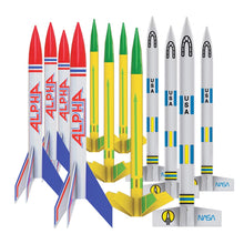 Load image into Gallery viewer, Estes 1753 AVG Rocket Bulk Pack, Includes 12 Model Rocket Kits (8 Intermediate and 4 Beginner Skill Level)
