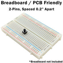 Load image into Gallery viewer, 100 Pack Momentary Tactile Push Button Switch, 2-Pin Through Hole Mount for PCB or Breadboard, Size 6x6x7mm
