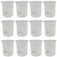 Load image into Gallery viewer, 12 Pack 100mL Glass Beakers with Pour Spout, Borosilicate, 2.09&quot; Diameter x 2.85&quot; Tall
