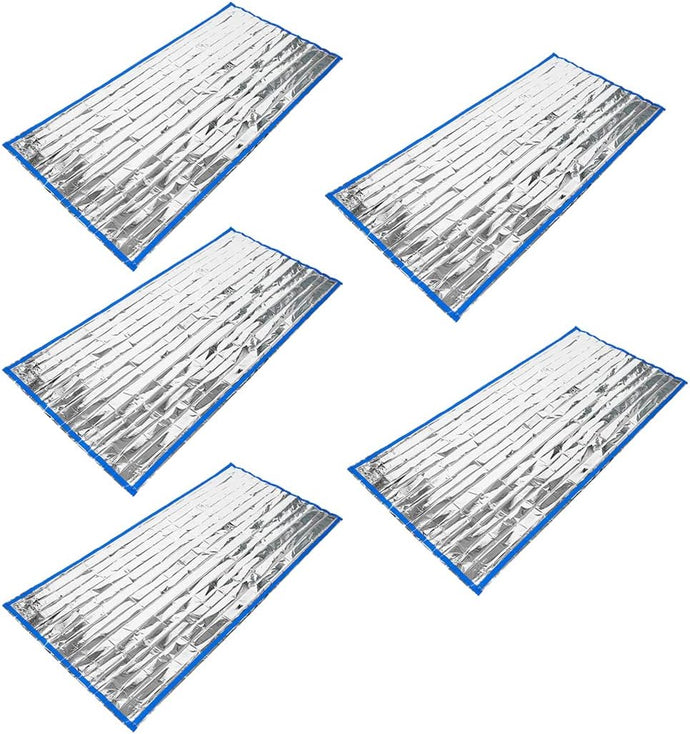 5 Pack Emergency Mylar Thermal Sleeping Bag 84