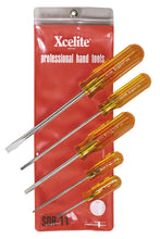 Load image into Gallery viewer, Xcelite 5-Piece Round Blade Screwdriver Set with Amber Handles (SDR11)
