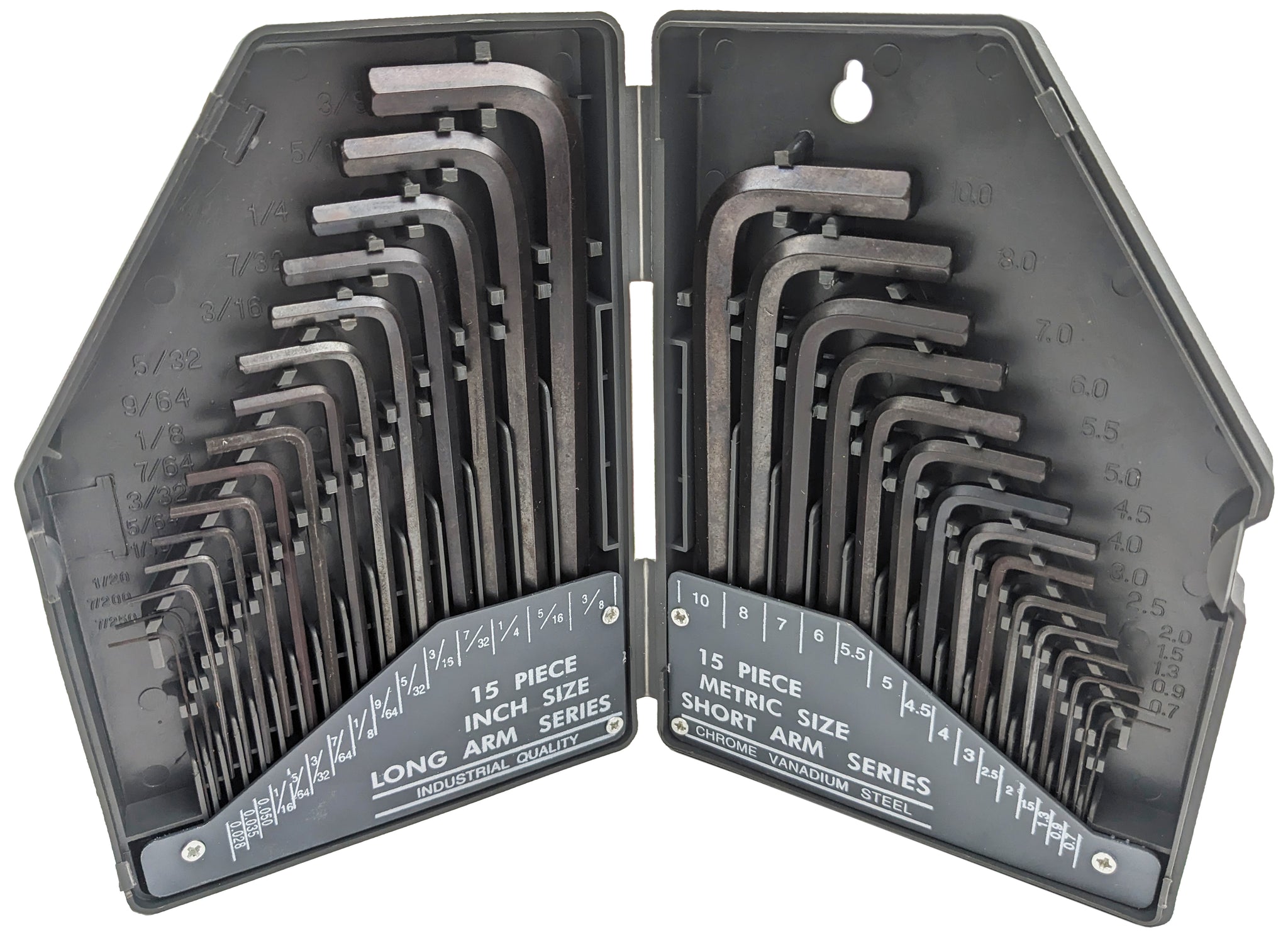 30 Piece Hex Wrench Set Popular Inches and Metric Sizes with Grey Sto SciencePurchase