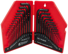 Load image into Gallery viewer, 30 Piece Hex Wrench Set, Popular Inches and Metric Sizes with Red Storage Case
