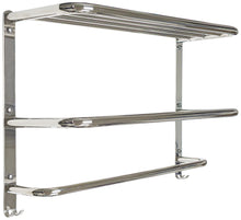 Load image into Gallery viewer, 2-Tier Towel Rack Floating Shelf, Wall Mount, Mounting Hardware Included
