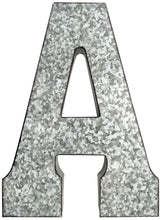 Load image into Gallery viewer, 20&quot; Tall Metal &quot;TRAVEL&quot; Letters - Approximately 7 Foot Long Hanging Décor, Silver with Rusted Edges, Galvanized Wall Mountable Decoration for Country, Mid-Century, or Farmhouse Theme
