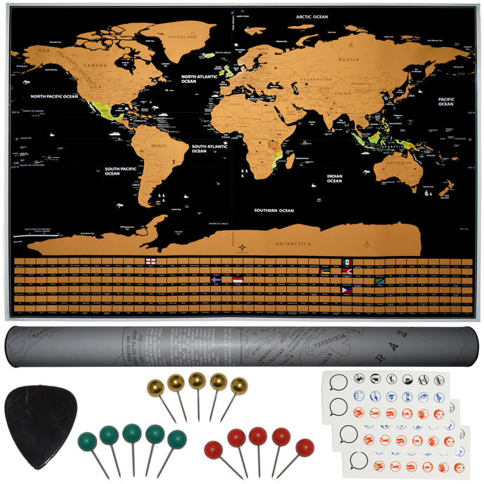 Scratch Off World Map, 32