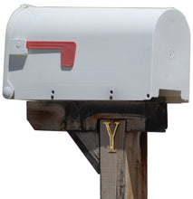 Load image into Gallery viewer, 4-inch House Letter &quot;Y&quot; with Mounting Screws, Polished Brass, Shiny Gold Color, Suitable for Mailbox, Home, Apartment, Hotel etc
