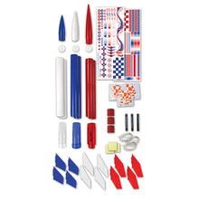 Load image into Gallery viewer, Estes 2006 Mix-N-Match 55 Flying Model Rocket Designer Kit, Enough Parts to Build 3 Colorful Rockets
