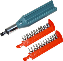 Load image into Gallery viewer, 23-in-1 Multi-Function Ratcheting Screwdriver with Slotted, Phillips, Star, Hex, Pozidriv and Socket Bits
