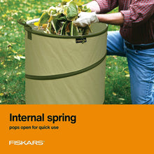 Load image into Gallery viewer, Fiskars Kangaroo 30 Gallon Collapsible Garden Bag for Yard Waste, Reusable Container for Lawn Care and Gardening (394050-1004)
