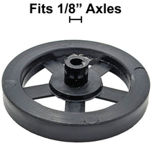 Load image into Gallery viewer, 100 Pack Black 35mm Front Wheels with Spokes for Co2 Dragsters
