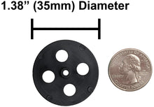 Load image into Gallery viewer, 100 Pack Black 35mm Front Wheels for Shell Style Co2 Dragsters
