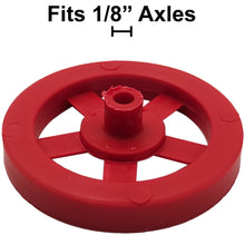 Load image into Gallery viewer, 100 Pack Red 35mm Front Wheels with Spokes for Co2 Dragsters
