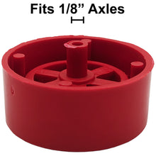 Load image into Gallery viewer, 100 Pack Red 40mm Rear Wheels with Spokes for Co2 Dragsters
