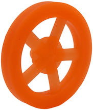 Load image into Gallery viewer, 100 Pack Orange 35mm Front Wheels with Spokes for Co2 Dragsters
