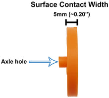 Load image into Gallery viewer, 100 Pack Orange 35mm Front Wheels with Spokes for Co2 Dragsters
