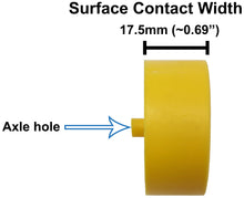 Load image into Gallery viewer, 100 Pack Yellow 40mm Rear Wheels with Spokes for Co2 Dragsters
