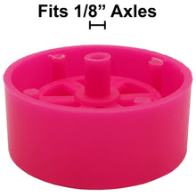 Load image into Gallery viewer, 100 Pack Pink 40mm Rear Wheels with Spokes for Co2 Dragsters
