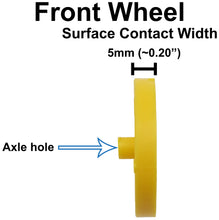 Load image into Gallery viewer, Yellow Co2 Dragster Wheels, Axles, Screw Eyes, and Cartridge Set
