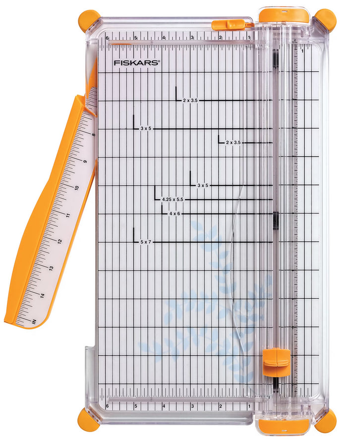 Fiskars SureCut™ Deluxe Craft Paper Trimmer - 12” Cut Length - Craft Paper Cutter with Grid Lines (152490-1006)