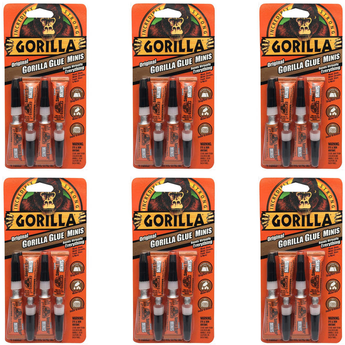 Gorilla 24 Pack 3 Gram Tubes of Original Waterproof Polyurethane Glue Minis