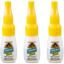 Load image into Gallery viewer, Gorilla 3 Pack 10 Gram Super Glue with Brush &amp; Nozzle Applicator, Clear
