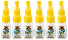 Load image into Gallery viewer, Gorilla 6 Pack 10 Gram Super Glue with Brush &amp; Nozzle Applicator, Clear
