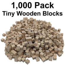 Load image into Gallery viewer, 1,000 Pack ¾-inch (0.75&quot;) Wood Blocks, Mini Unfinished Wooden Cubes for Painting, Carving, and other DIY Craft Projects
