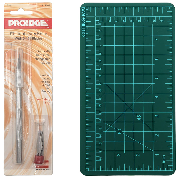 ProEdge Cutting Mat Kit with Precision Knife, 5 Spare Blades, and 5.5