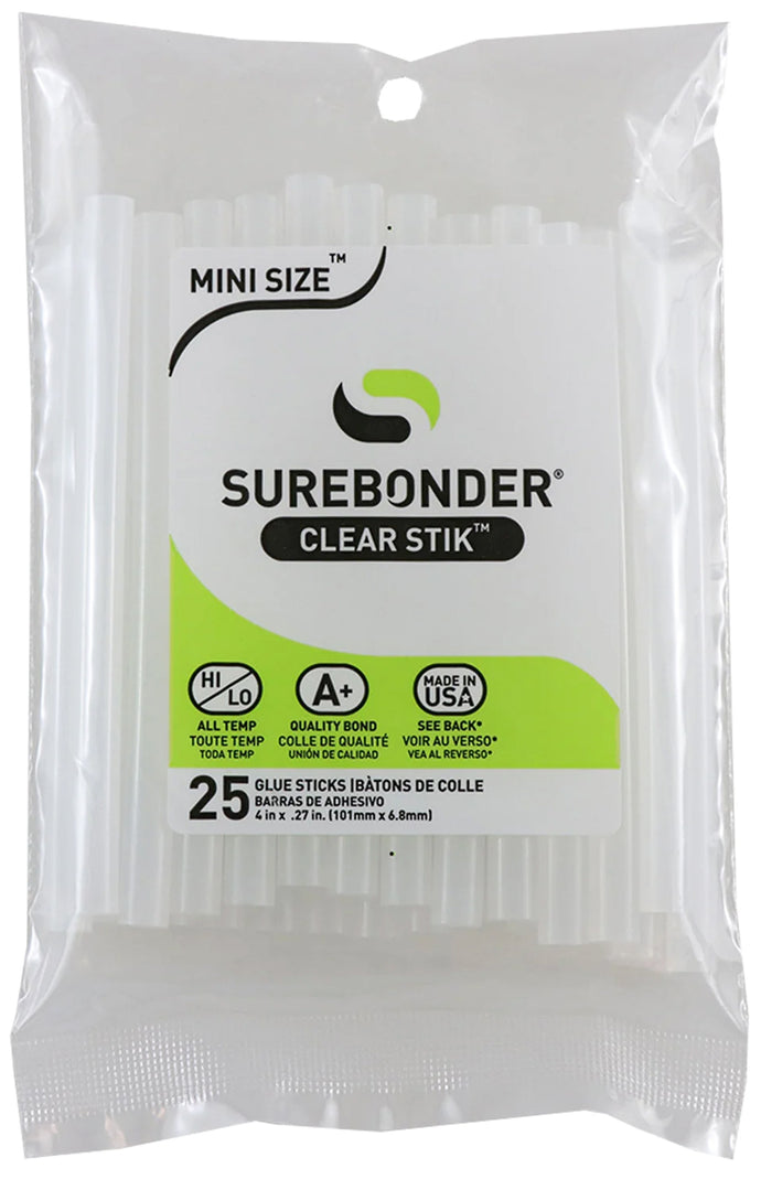 Surebonder 25 Pack Mini Size Hot Glue Sticks, 5/16