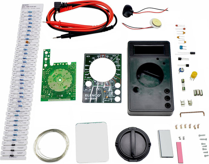 Elenco Digital Multimeter Solder Kit | Great STEM Project | Soldering Required (M1008K)