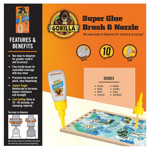 Load image into Gallery viewer, Gorilla Super Glue Gel 15g and Super Glue Brush &amp; Nozzle 10g - Combo
