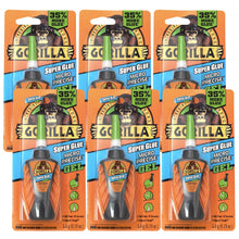 Load image into Gallery viewer, Gorilla 6 Pack 5.5g Micro Precise Super Glue Gel, Cyanoacrylate Glue, Fast Setting, Precise Dispensing Tool, Anti-Clog Cap, Clear
