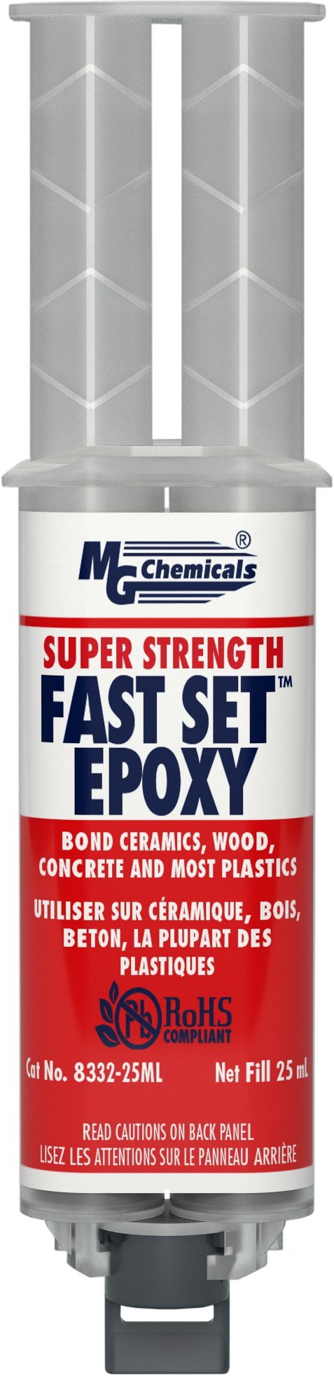 1: 1 mix ratio | Tensile strength of 5000 psi | Set time: 8 to 10 minutes Cure time: 5 hours at room temperature or 15 minutes at 65 °C | Low shrinkage | Provides strong electrical insulation