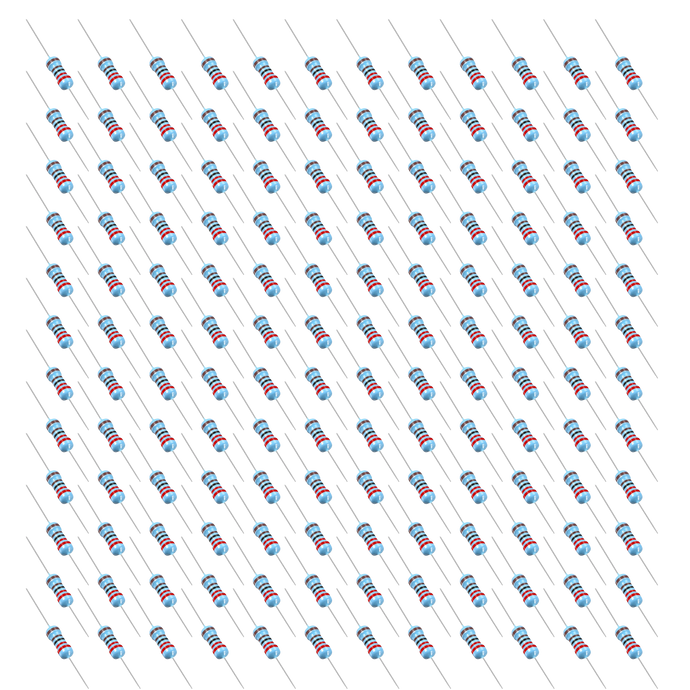 200 Pack Carbon Film Resistors 5% 1/2 W 3.9K Ohms