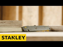 Load and play video in Gallery viewer, Stanley 6-3/8 in Quick Change Retractable Utility Knife (10-499)
