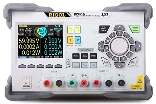 Power Supply with a 140 W dual output configuration, 1 mV/1 mA measurement resolution, monitoring, analysis, trigger I/O, and LAN interface | 2 Outputs; total power up to 140 Watts | 60V/1A||8V/10A,Dual Channel with Remote Sense | Low Ripple Noise <350 uVrms/2mVpp | Fast transient response time: <50 us