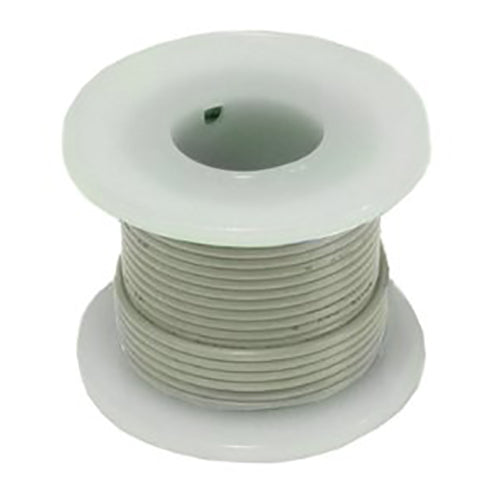 22 Gauge Solid Wire | Grey Colored Wire - NOTE: SHADE OF GREY MAY VARY | Tinned copper | 100 feet in length | 300 Vrms