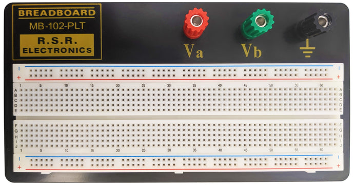 Premium 830 Tie Point Solderless Breadboard with 3 Binding Posts, Metal Backplate (7.2