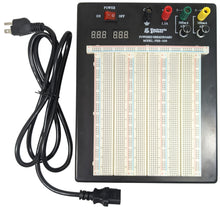 Load image into Gallery viewer, Powered Solderless Breadboard with 2390 Tie Points, 3 Regulated Power Supplies, 2 LED Display Voltmeters
