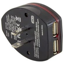 Load image into Gallery viewer, DC Universal Worldwide Charger AC Power Plug Travel Adapter Converter with 2 USB Ports
