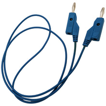 Load image into Gallery viewer, 36&quot; Blue Banana to Banana Test Lead, Stackable Plugs
