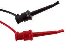 Load image into Gallery viewer, Banana to IC Hook Mini Grabber Lead Set - Includes 1 Red and 1 Black, 3 Feet Length
